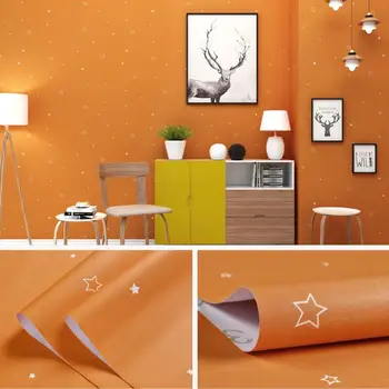 

PVC Wall Papers for Children BedroomCute Pink Star Wallpaper Baby Girl Boy Room Decor 3d Self-adhesive Black White Stars