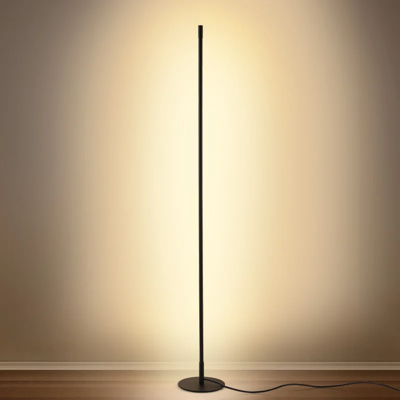 

Nordic Minimalist LED Floor Lamp Creative Simple Line Standing Lamps for Living Room Black Metal Luminaria Stand Light Fixtures