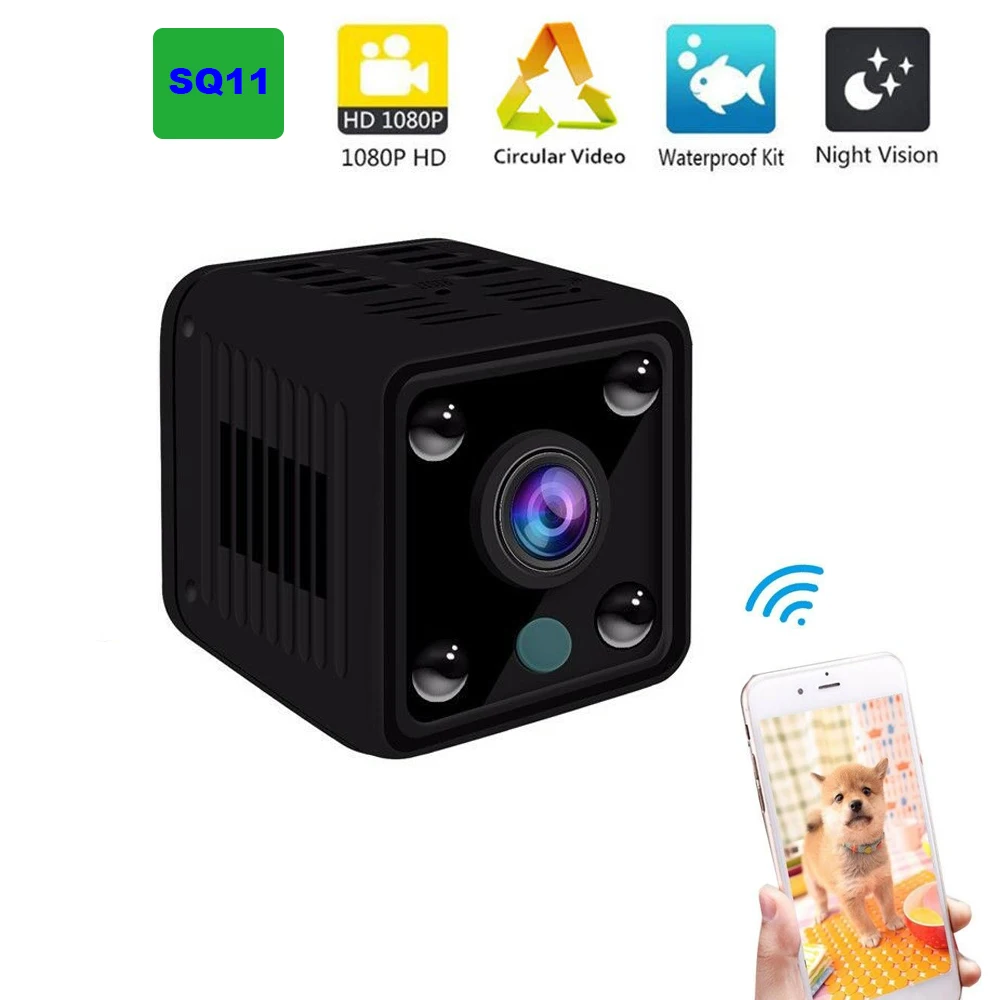 SQ11 мини ip-камера для домашней безопасности Dvr HD 1080P мини-камера видеокамера для автомобиля dvr видеорегистратор Спортивная цифровая камера Прямая поставка - Цвет: no TF Card