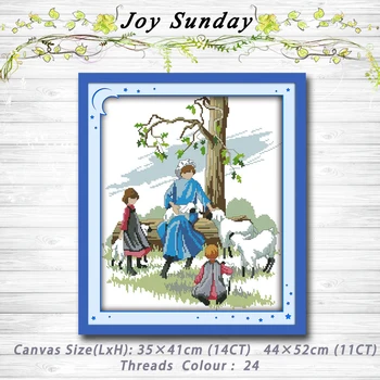 

Shepherd decor painting 14CT 11CT counted cross stitch kits embroidery sets Needlework Sets Home decor