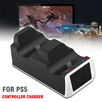

For PS5 Wireless Controller 1pc High Quality Dual USB Handle Charging Base Portable Gamepad Charger Holder Pohiks
