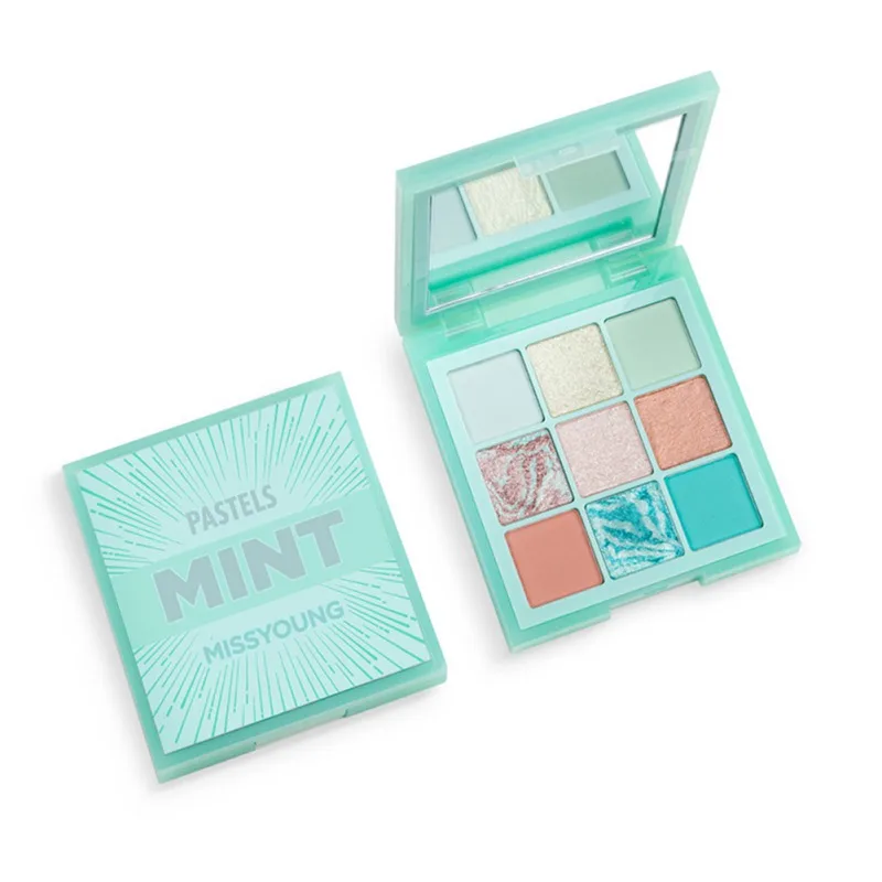 9 Colors Eyeshadow Palette Portable Matte Shimmer Long-lasting Eye Shadow Daily Makeup Pallet Set Mint Pastels Lilac Eyeshadow 9 Colors Eyeshadow Palette Portable Matte Shimmer Long-lasting Eye Shadow Daily Makeup Pallet Set Mint Pastels Lilac Eyeshadow