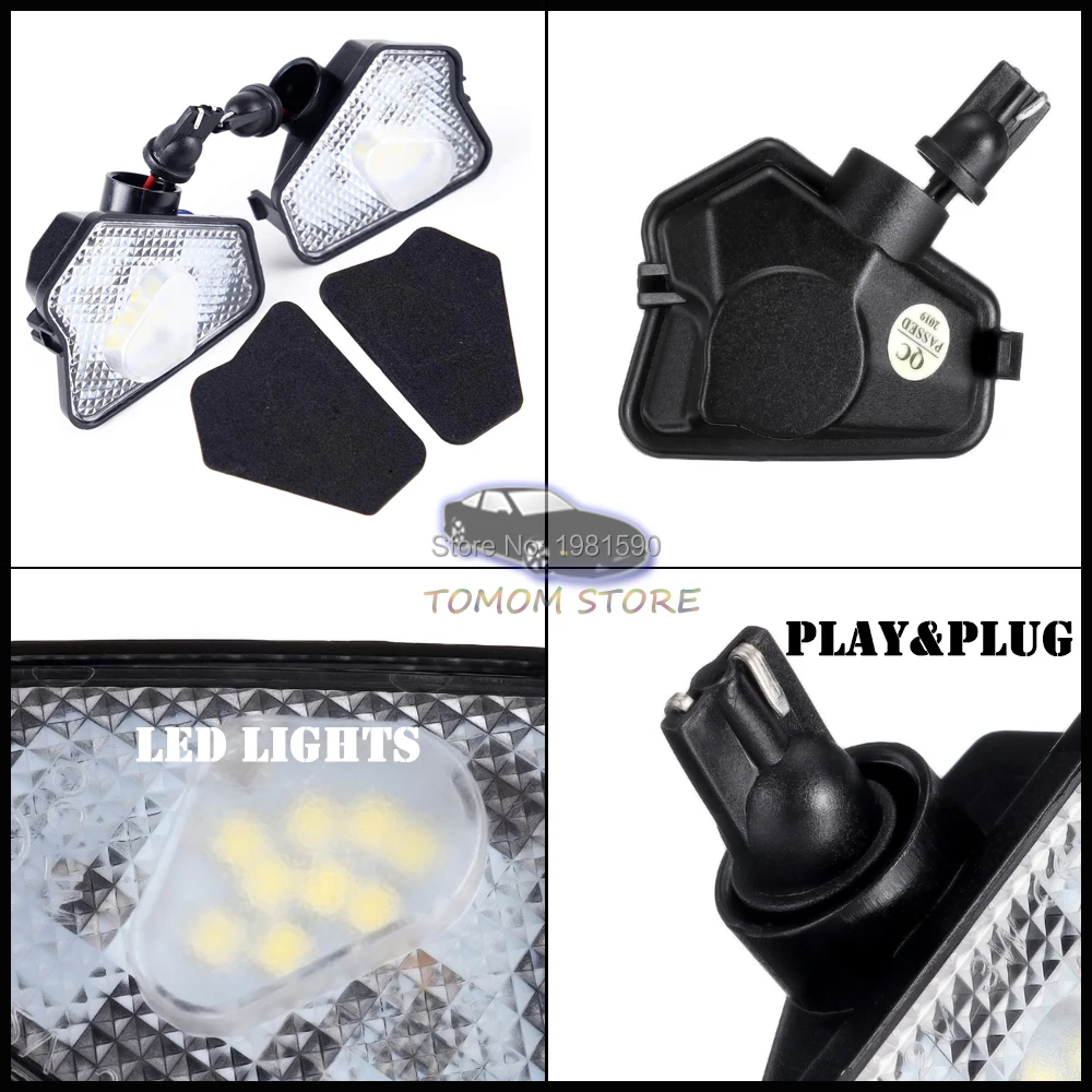 ޸  W204 W212 W176 W246 W219 W221 ̽ LED ̵ ̷  Ʈ  ũ ȭƮ 2PCS
