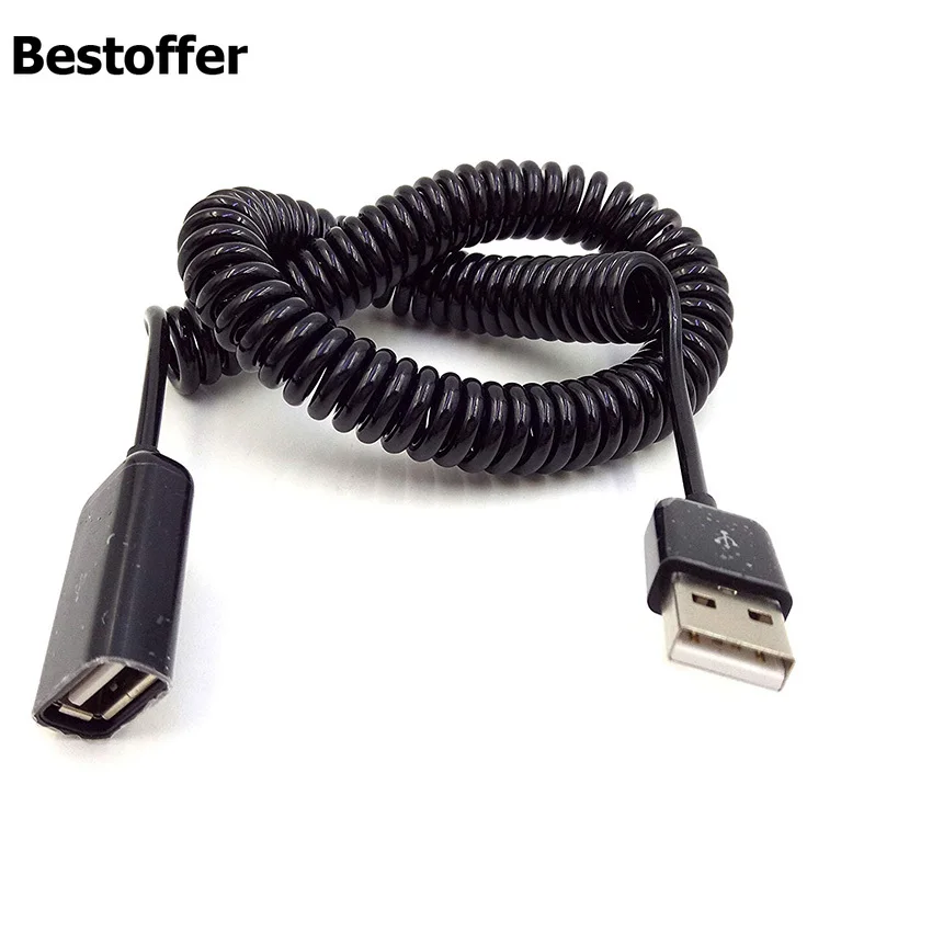 COILED 1.5 METER FLASH SYNC LEAD AND EXTENSION LEAD SPIRAL CORD