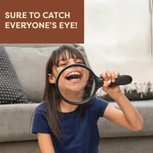  GOOLOF Extra Large 5.5 Inch Lens Magnifier - 2X & 5X Magnification & Shatterproof Magnifying Glass with Powerful LED - Non-Slip 