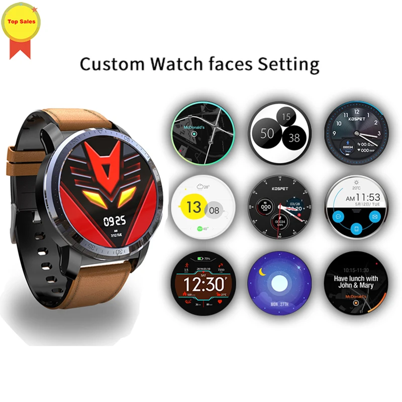 new arrival 2GB+16GB Dual Systems 4G Android7.1.1 waterproof wifi GPS Smart Watch Phone 800mAh 8.0MP camera business Smatwatches