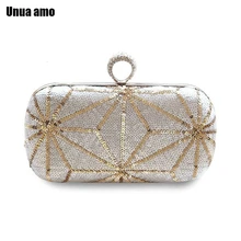 Unua amo, женские вечерние клатчи, модные, расшитые блестками, дизайнерские, на цепочке, свадебные клатчи, сумочки, женские сумочки