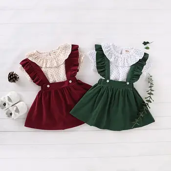 

Newborn Baby Girl Clothes Set Cotton Spring Baby Clothing Set Ruffle Romper + Dress 2pcs New born Infant Girl Clothes Outfits