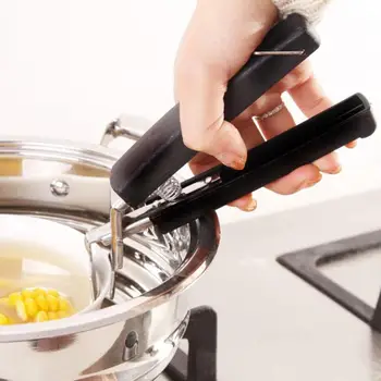 

4pcs Hot Bowl Holder Dish Clamp Pot Pan Gripper Clip Plate Bowl Clip Retriever Tong Silicone Handle Kitchen Tool Accessories New
