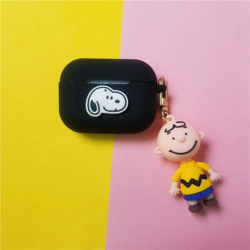 Милый мультяшный брелок силиконовый защитный чехол для наушников Airpods 3 2 1