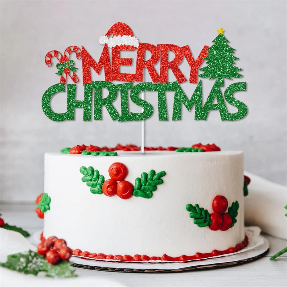 Christmas Cake Topper Christmas Birthday Decorations Merry Birthday Cake  Decoration For Xmas Quarantine Themed Birthday Party - Cake Decorating  Supplies - AliExpress