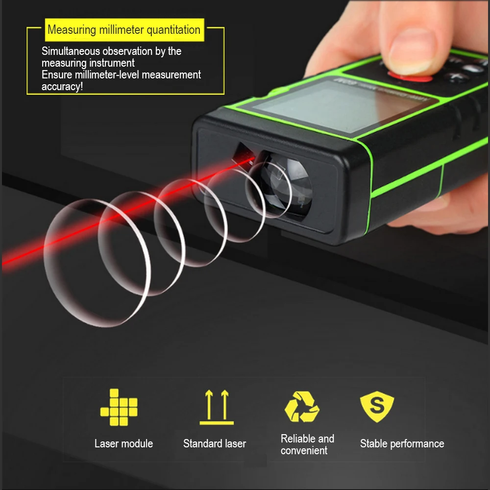 Laser Rangefinder distance meter 50m 60m 40m Laser Distance Meter Digital Laser Tape Range Finder Build Measure laser ruler