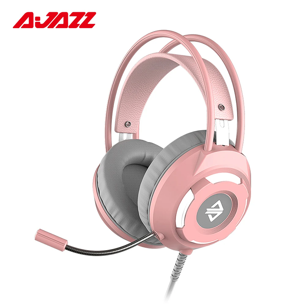 Merah Muda Gaming Headset Ajazz AX120 