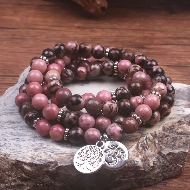 Bracelet Femme Rhodonite Luxe