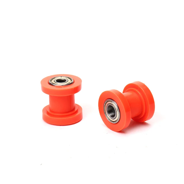 8/10mm Wheel Tensioner Guide Drive Chain Roller Pulley For ATV XR CR CRF Enduro Motorcycle Motocross Pit Dirt Mini Bike orange-10mm