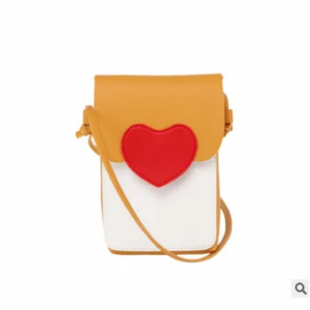 

Mini Heart Women Handbags Purse Pu Ladies Round Top-Handle Hand Bags Small Woman Shoulder Evening Clutch Totes Bags For Women