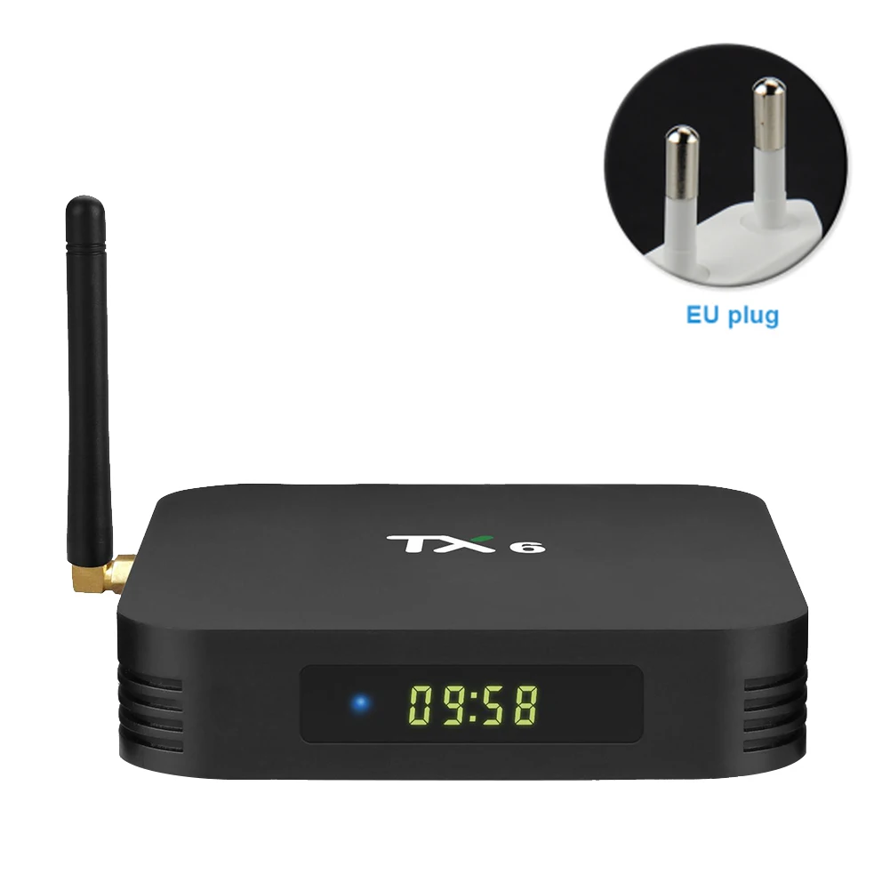 

TX6 Network Player Smart TV Box With Remote Control Stable Digital Easy Install Home Movie High Definition Bluetooth Audio