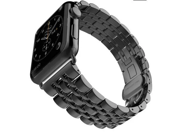 Ремешок мужской из нержавеющей стали для Apple Watch 5 4 3 2 1 металлическая цепочка