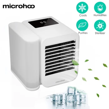 

Microhoo 3 In 1 Mini Air Conditioner Cooling Fan Touch-Screen 99 gear Adjustment 6W Energy Saving Timing 1000ml Large Capacity