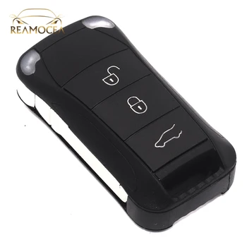 

Reamocea 3 Button Folding Flip Remote Key Fob Case Shell Fit For Porsche Cayenne 2003 2004 2005 2006 2007 2008 2009 2010-2012