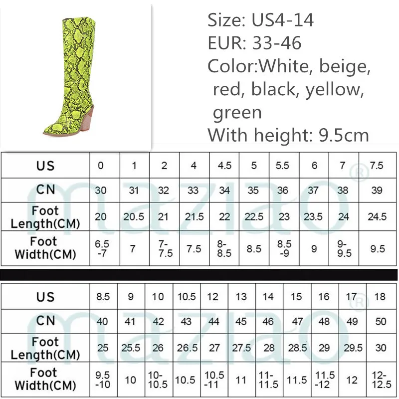 Ковбойские Сапоги до колена в западном стиле; женские сапоги со змеиным принтом; модные высокие сапоги на высоком каблуке в необычном стиле; сезон осень-зима; женская обувь