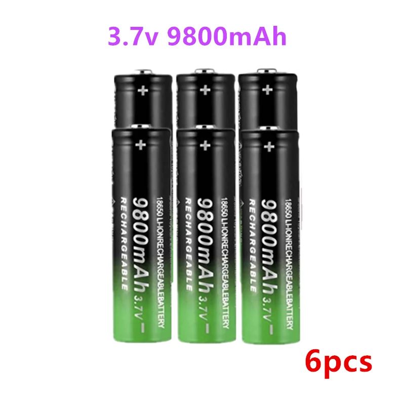18650 Батарея высокое качество 9800mAh 3 7 V литий ионных батарей Перезаряжаемые для