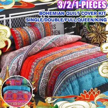 

Luxury Bohemian Cover Indian Reversible Flower Coverlet Cover Mandala Bedding Bedclothes Plain Duvet Cover Set Full/Queen/King
