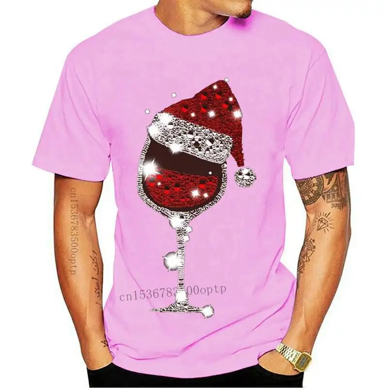 New 2021 Women's T Shirt Red Wine Glass 