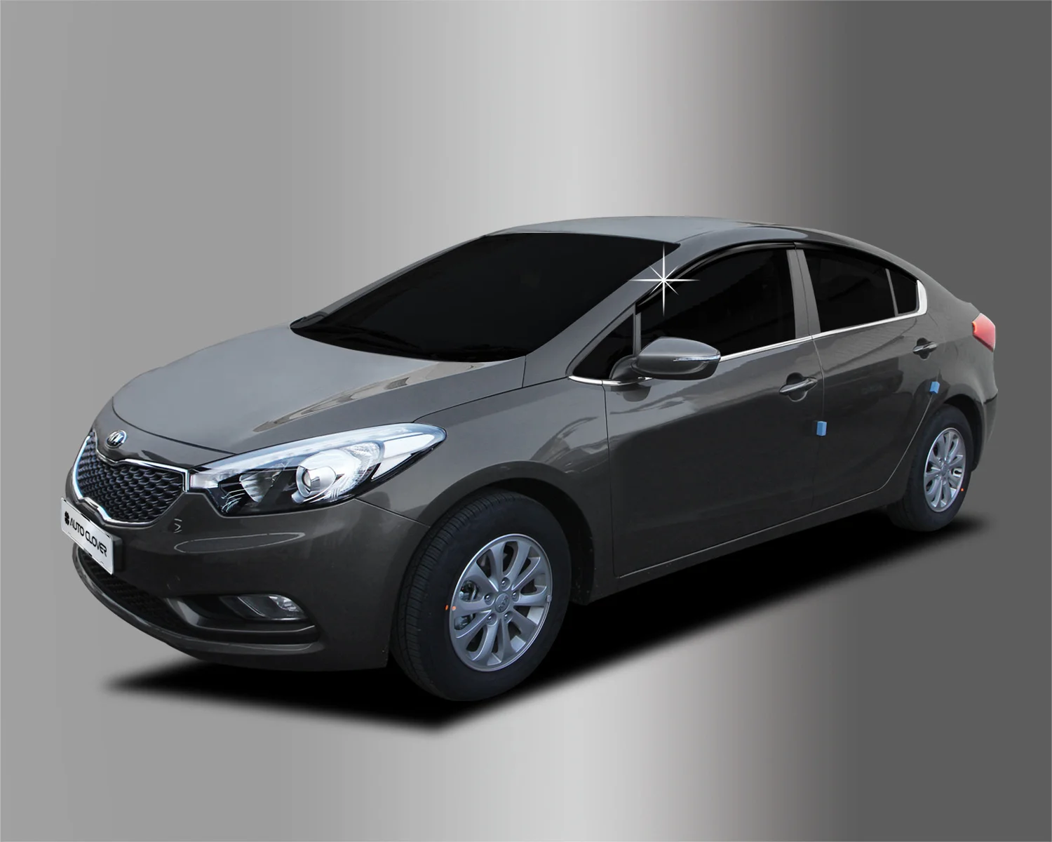 

Chrome Door Rain Visor Side Window Deflector Shade Sun Wind Shield Silver Trips Eaves for Kia K3 Cerato 2012