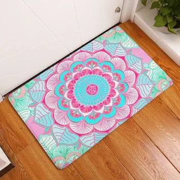 

Classical style geometric print door mat kitchen bathroom non-slip absorbent carpet children bedroom game pad coffee table mat