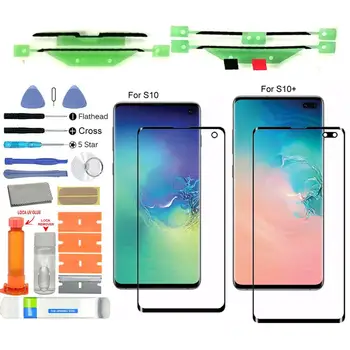 

Replacement Front Glass Screen Lens UV Glue Tool Kits for Samsung Galaxy S10/S10 Plus/S10e Phone Repairing with Glue with Tools