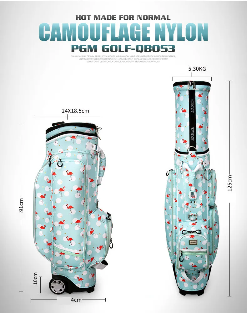 PGM Golf Женская сумка с принтом гибкий шкив водонепроницаемый высокой емкости подушка безопасности