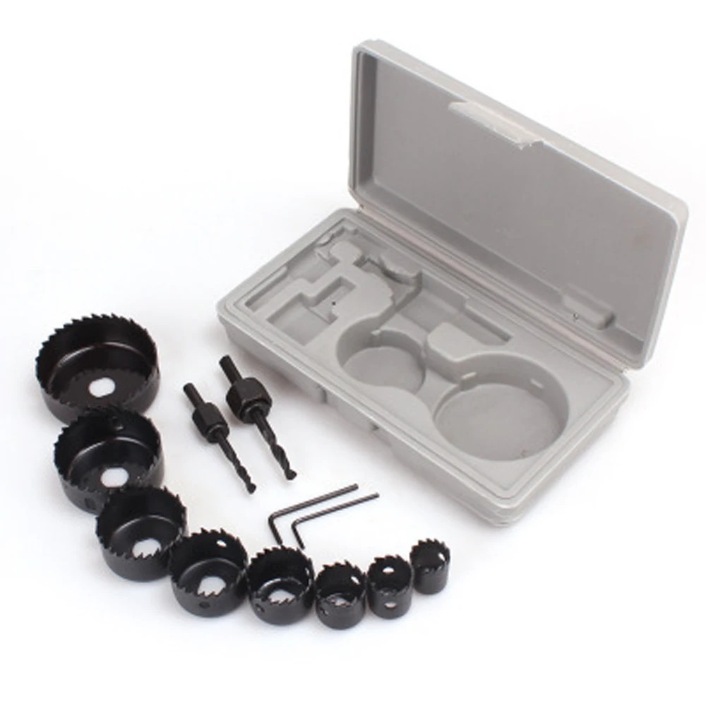 

11PCs/16PCs 19mm-127mm Woodworking Hole Opener Power Tool Accessories Gypsum Board Hole Punch Tool Set Ceiling Eye Drill Hole