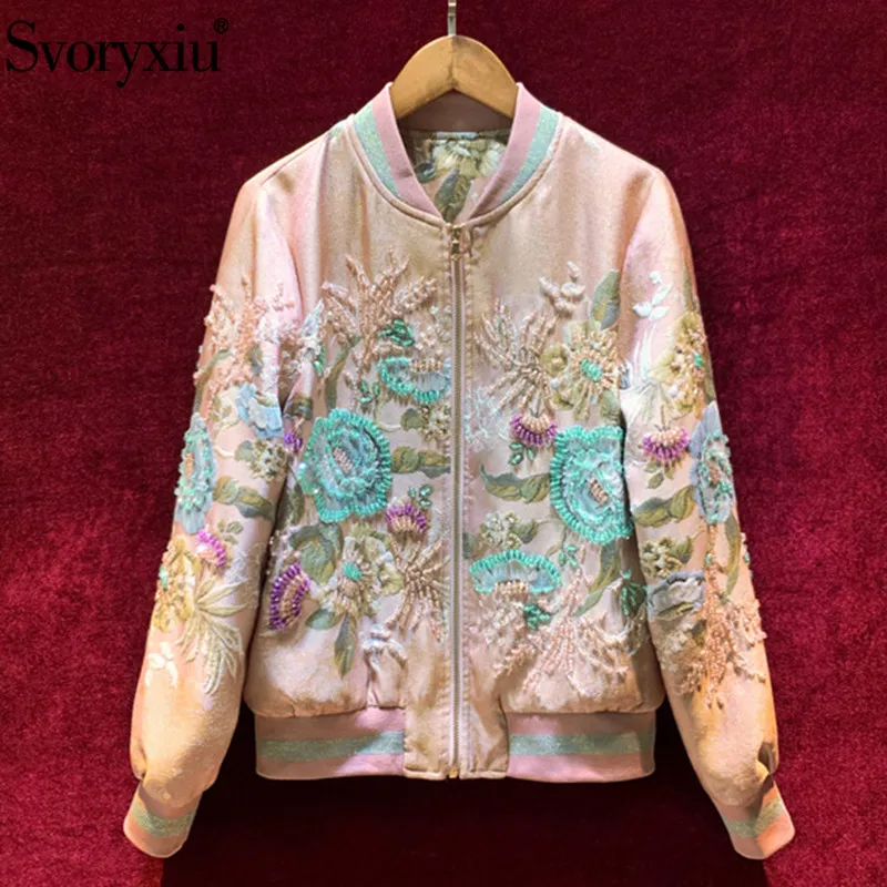 Svoryxiu модные дизайнерские осенне-зимние жаккардовые куртки пальто женские ручной кристалл бисером Роскошные Пользовательские пиджаки куртки
