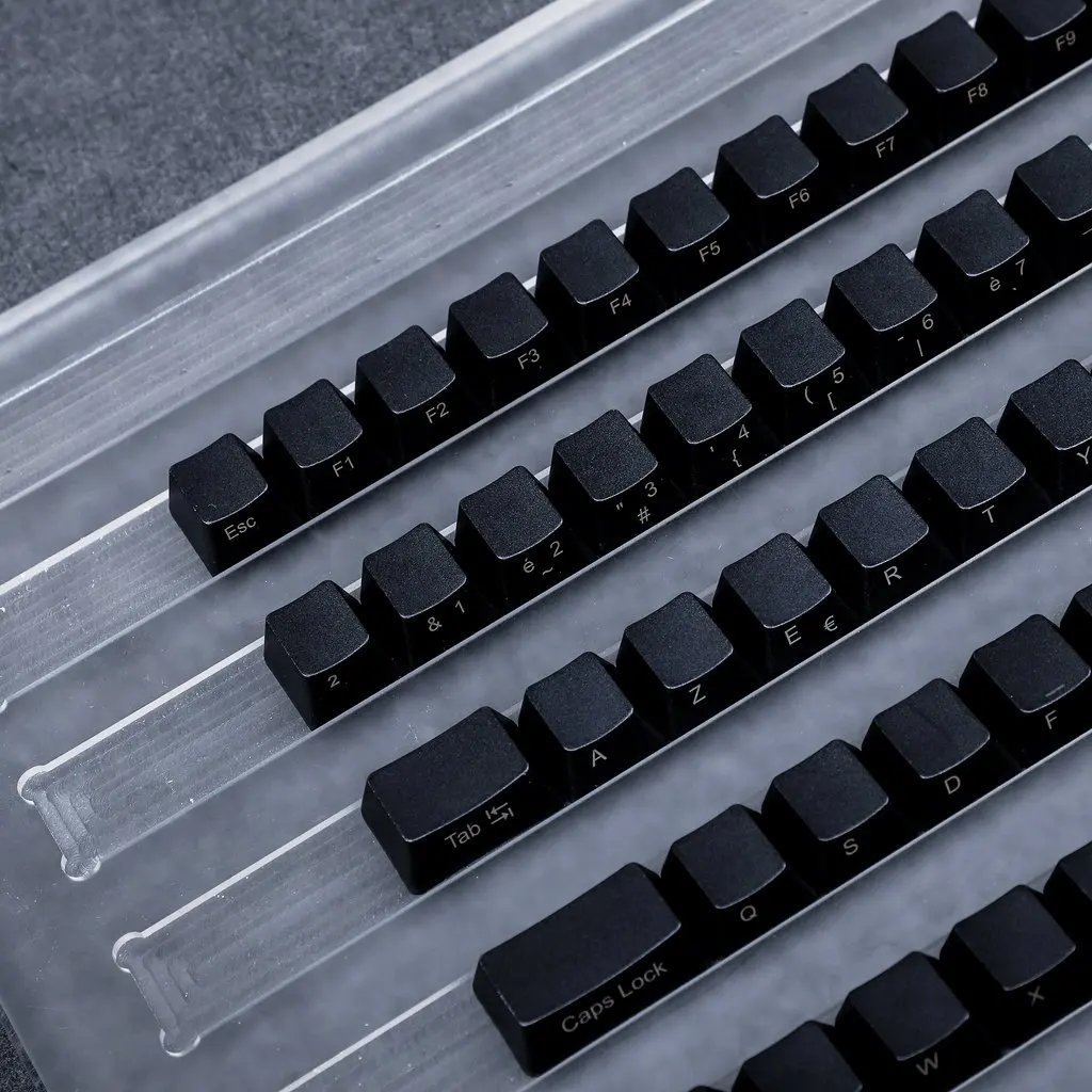 iso francês chave do perfil do oem azerty layout grosso pbt lado impressão keycaps para teclado mecânico preto branco cinza dolch