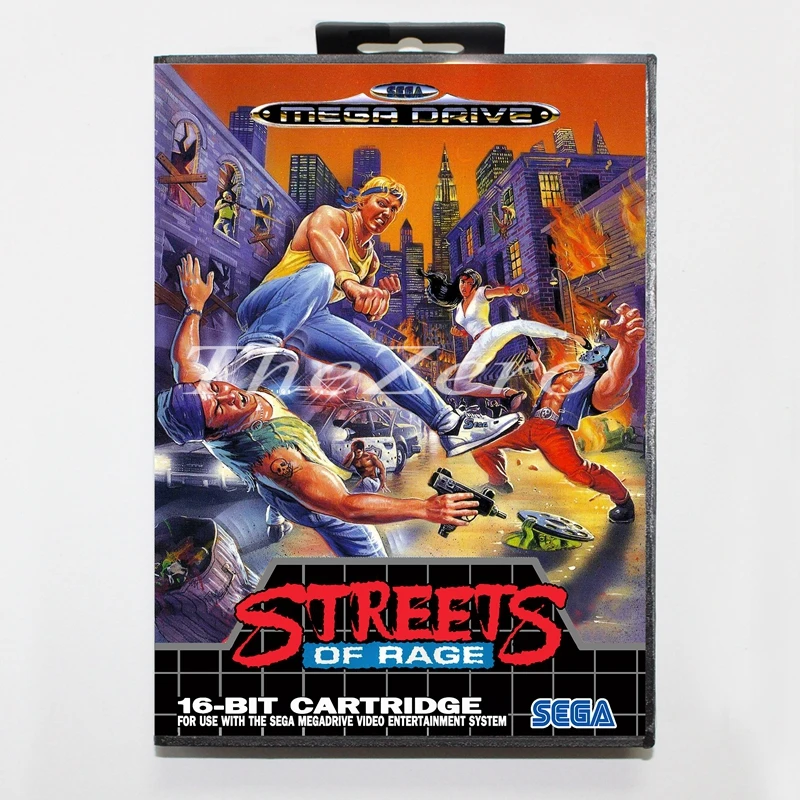 Улицы ярости с коробкой для 16 бит MD видеоигры карты для sega Mega Drive/Genesis