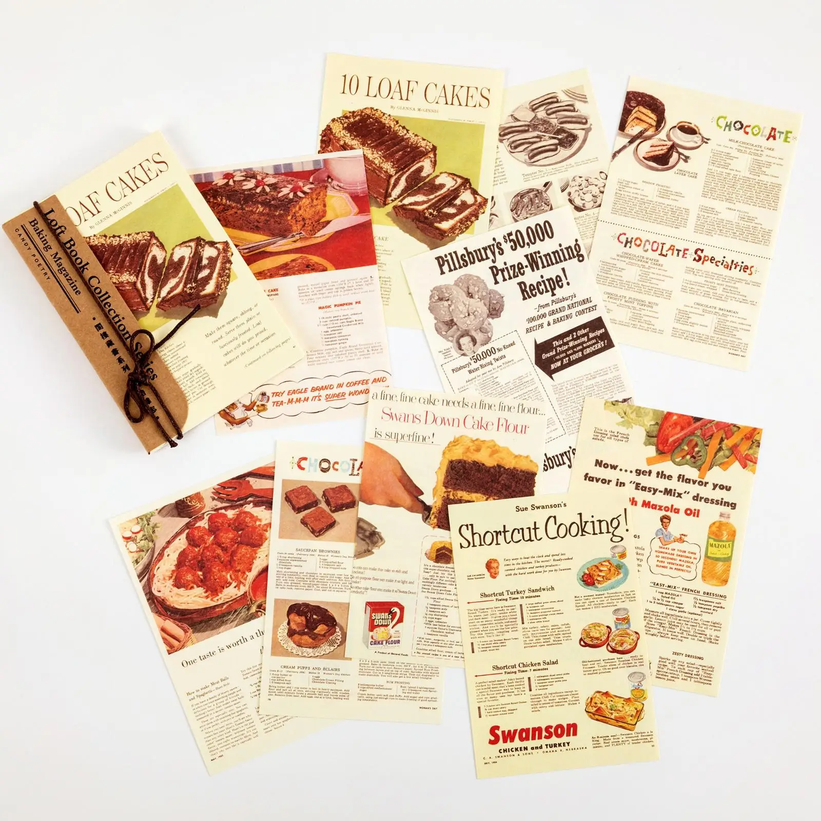 60個レトロロフトブックテーマ素材コラージュペーパージャンク