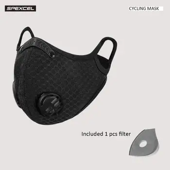 

SPEXCEL Cycling Face Mask Filter PM2.5 Anit-fog Breathable Dustproof Bicycle Respirator Sport Protection Dust Mask Anti-droplet