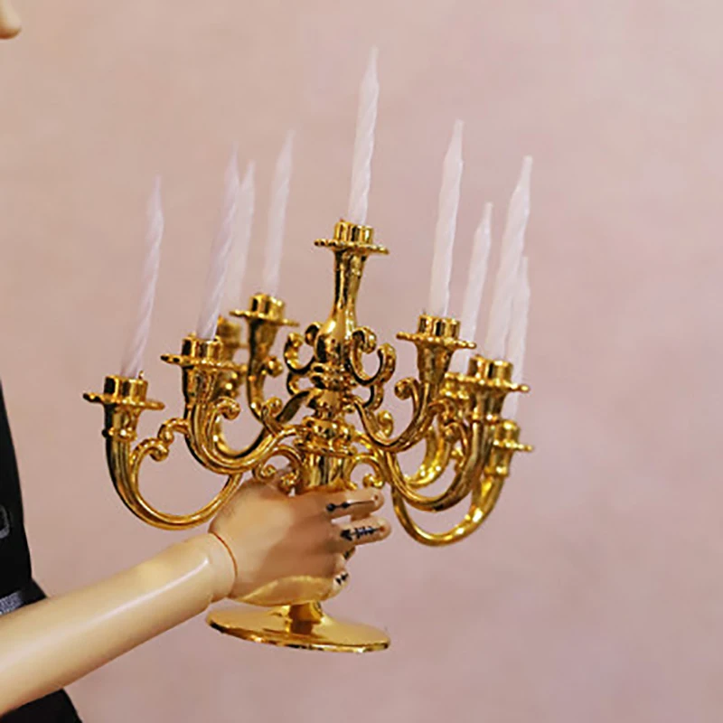 1Set Candles And Candlestick, Birthday Party Cake Candle Holders, Toppers Decoration, Candle Decoration