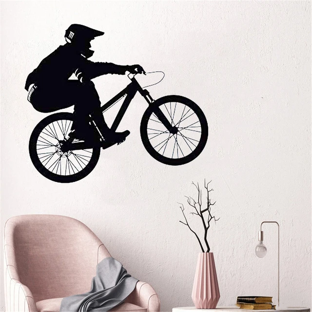  Pegatinas de pared para bicicleta de montaña, vinilo para  pared, 22.4 x 50.4 in : Herramientas y Mejoras del Hogar