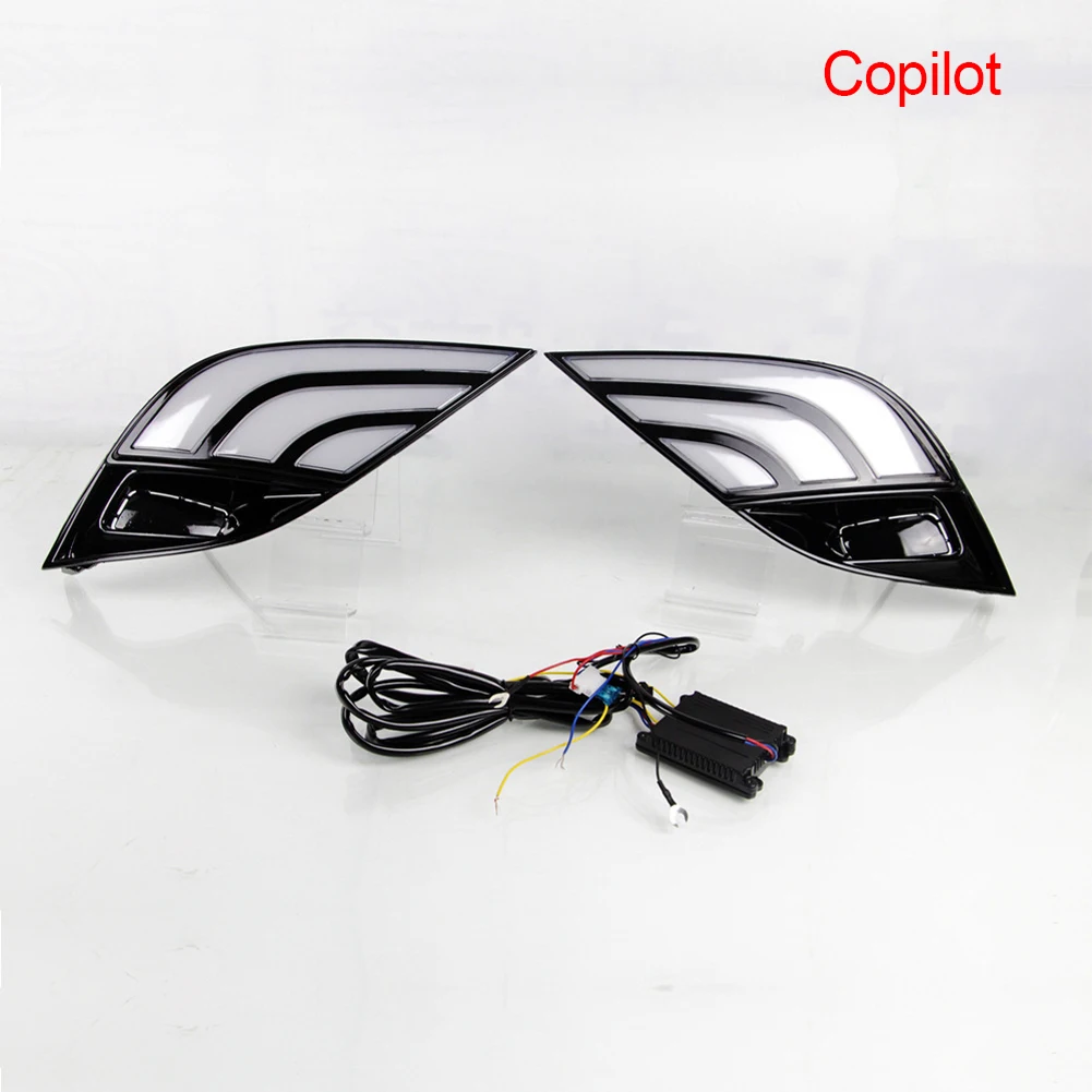 

1pc Daytime Running Light 12V Bumper Front Fog Lamp Safe Styling Turn Signal Car Left Right Replacement Parts For Camry 2018