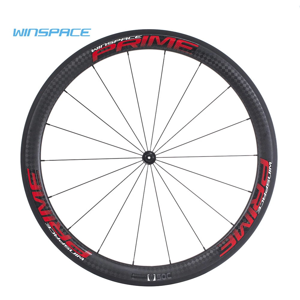 

2019 Winspace Full carbon fiber wheels 700C 40mm depth 25mm width Clincher/Tubular Road disc brake bike wheelset UD matte finish