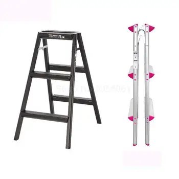 

Aluminum ladder ladder household three-step ladder folding portable kitchen photography ladder bench for shoes bench