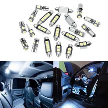 

21pcs White Auto Car LED Light DC 12V 6000K Dome Trunk Footwell License Plate Dome Map Lights Bulbs Car Accessories Universal