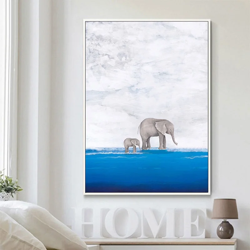 

Nordic Style Modern Decoration Canvas Elephant Painting Home Wall Art Prints Pictures Modular For Living Room Poster