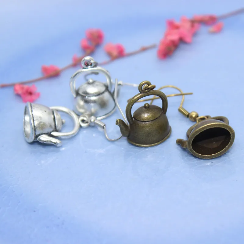 1 пара носков в стиле ретро Стиль Цвет цинковый сплав мини чайник образный серьги