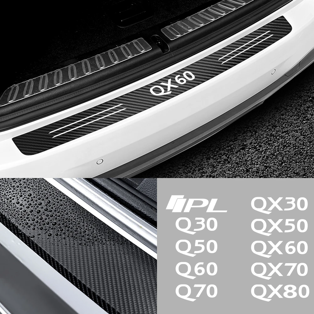 Автомобильная 3D наклейка на задний бампер из углеродного волокна для Infiniti FX35 Q50 Q30