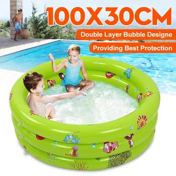 

100X30CM Inflatable Round Swimming Pool Ocean Ball Inflatable Pool Paddling-Pool Indoor Outdoor Children Basin Bathtub