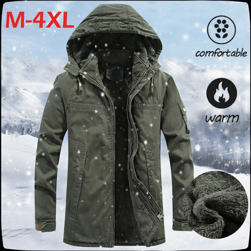 

Men's Winter Shell Jacket Hooded Windproof Solid Long Sleeve Soft Outdoor Hiking Windproof Hard Shell Jacket Tactics Coat