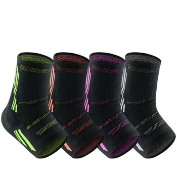 1 Paar 4 Kleuren Anti Verstuiking Elastische Enkelbrace Siliconen Ondersteuning Mouwen Voet Sport Sok Enkel Protector Pak Voor Gym fitness